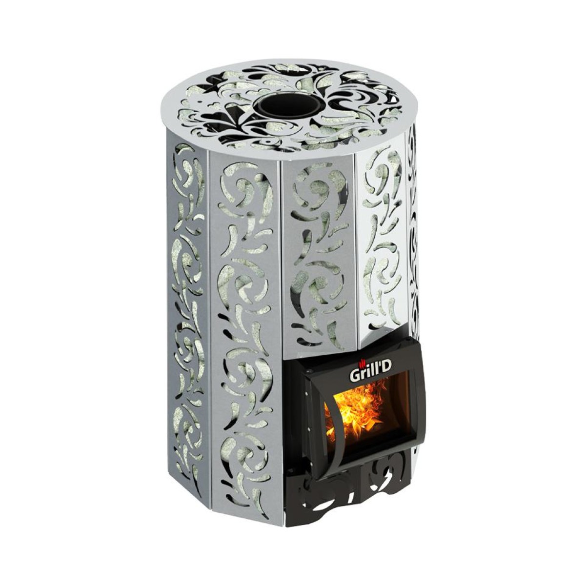 Дровяная печь для бани Grill’D Violet Steel Short 