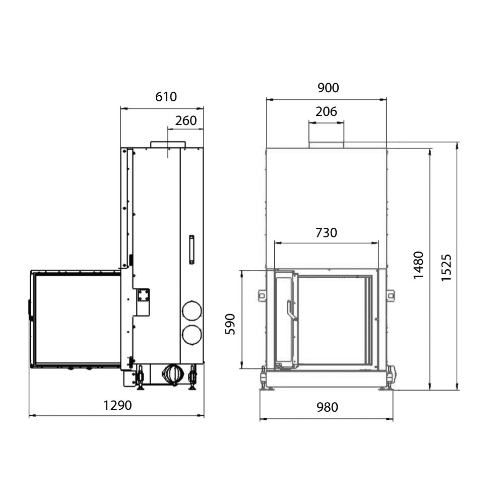 Каминная топка STAV F 750B 