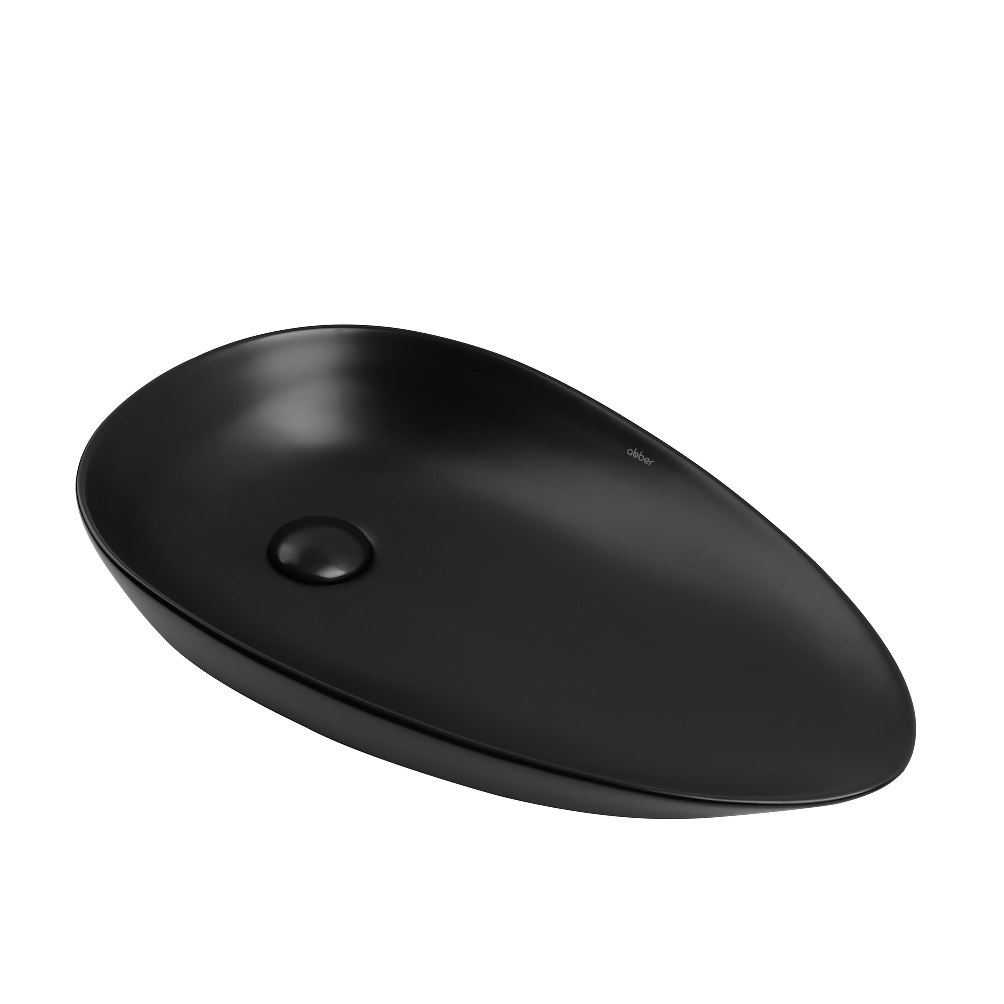 Раковина Abber Bequem AC2117MB, 59 см, фаянс, цвет черный матовый 