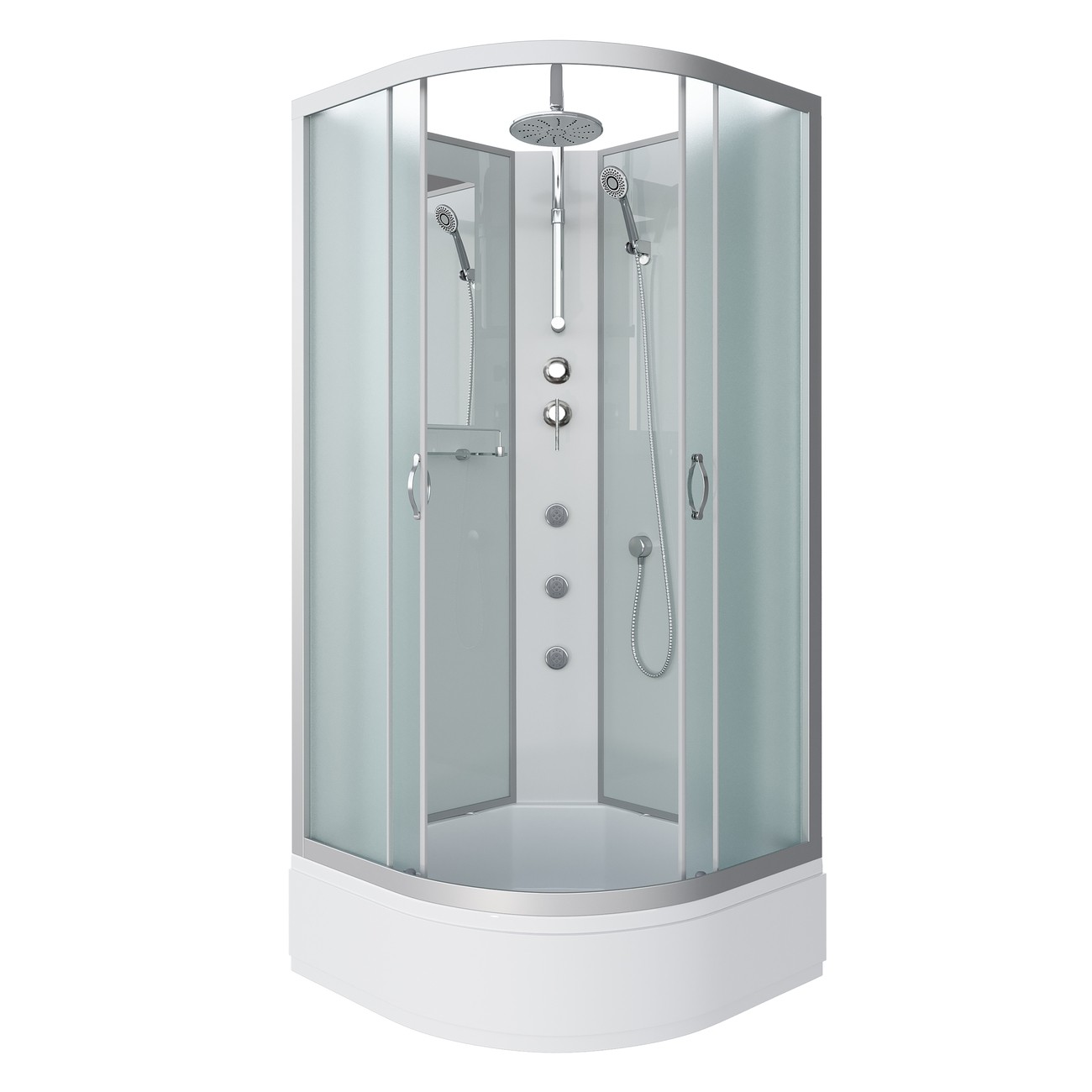 Душевая кабина Niagara Classic NG-3302-14BKTG (100х100х210) средний поддон(26см),стекло матовое,4 места 