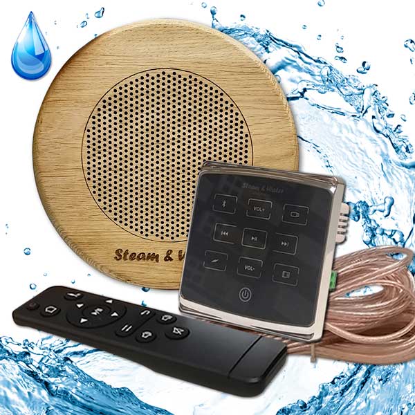 Комплект влагостойкой акустики SW 1 Black Eco Sauna (круглый) 