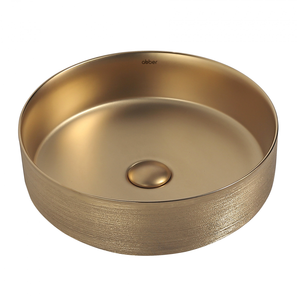 Раковина Abber Bequem AC2109BGM 40 х 40 см, накладная, матовое золото 
