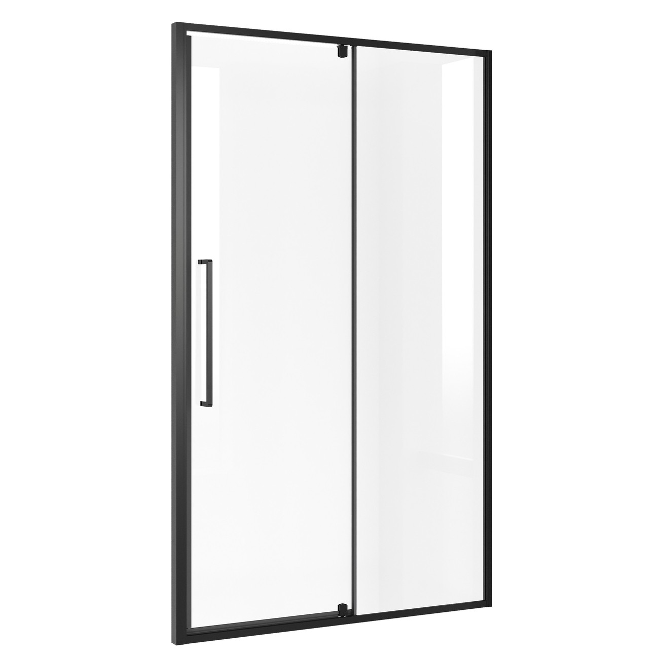 Дверь в нишу Niagara Nova NG-85-12AB (120х195) черный матовый,стекло прозрачное,дверь распашная,1 место 