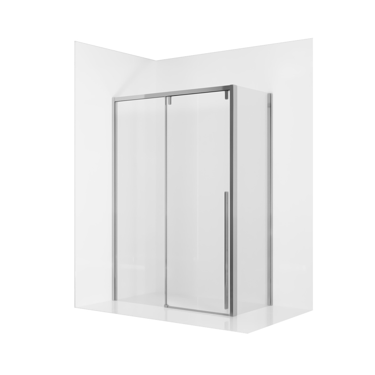 Душевое ограждение Ambassador Intense 110021101IX-100IX (120х100х200) прямоугольник,хром,стекло прозрачное,раздвижная,2 места 