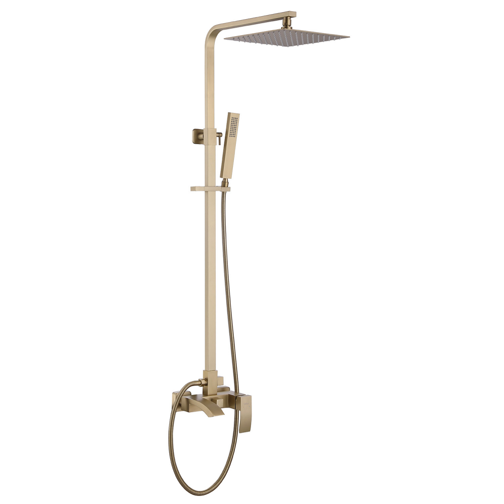 Душевая система Abber Wasserfall AF8616G, цвет золотое матовое 