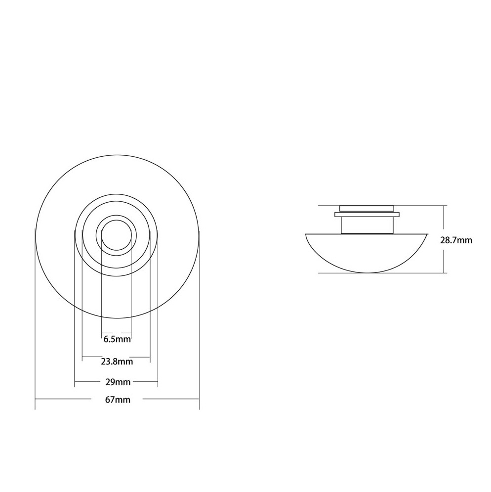 Накладка на слив для раковины ABBER AC0014MC коричневая матовая, керамика 