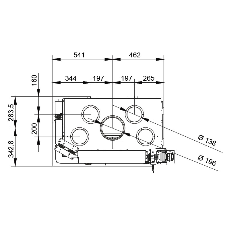 Каминная топка Palazzetti Ecomonoblocco WT 78L V12ET 