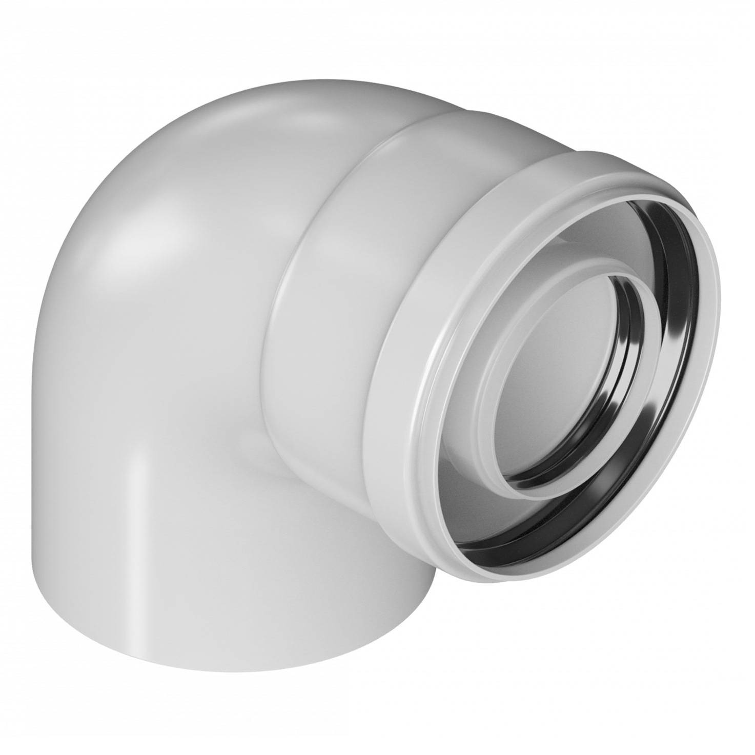 Колено для конденсационных котлов Royal Thermo диам. 60/100L MF 90гр 