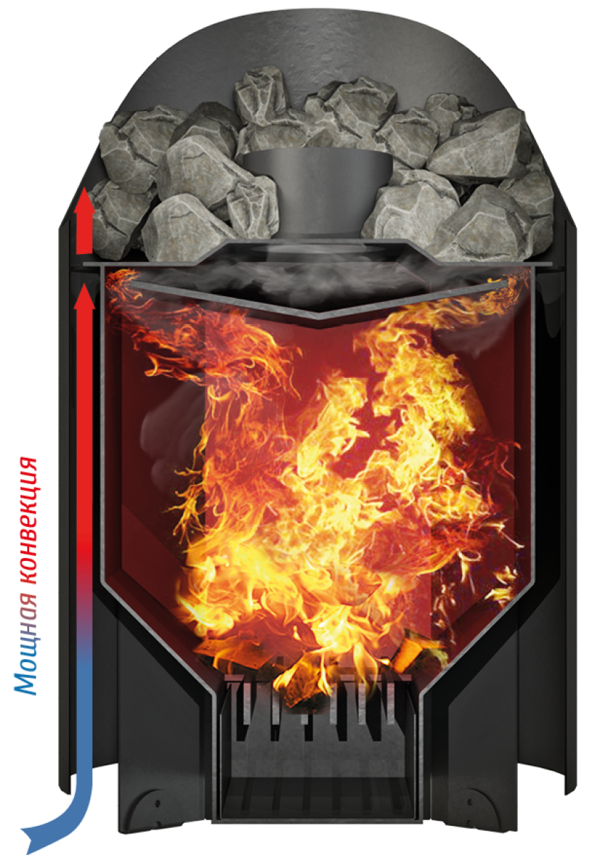 Дровяная печь для бани Grill’D Aurora mini Short (дверца со стеклом) 
