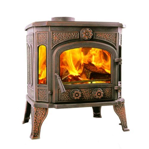 Чугунная печь для дома Harry Flame Милтон, патина 