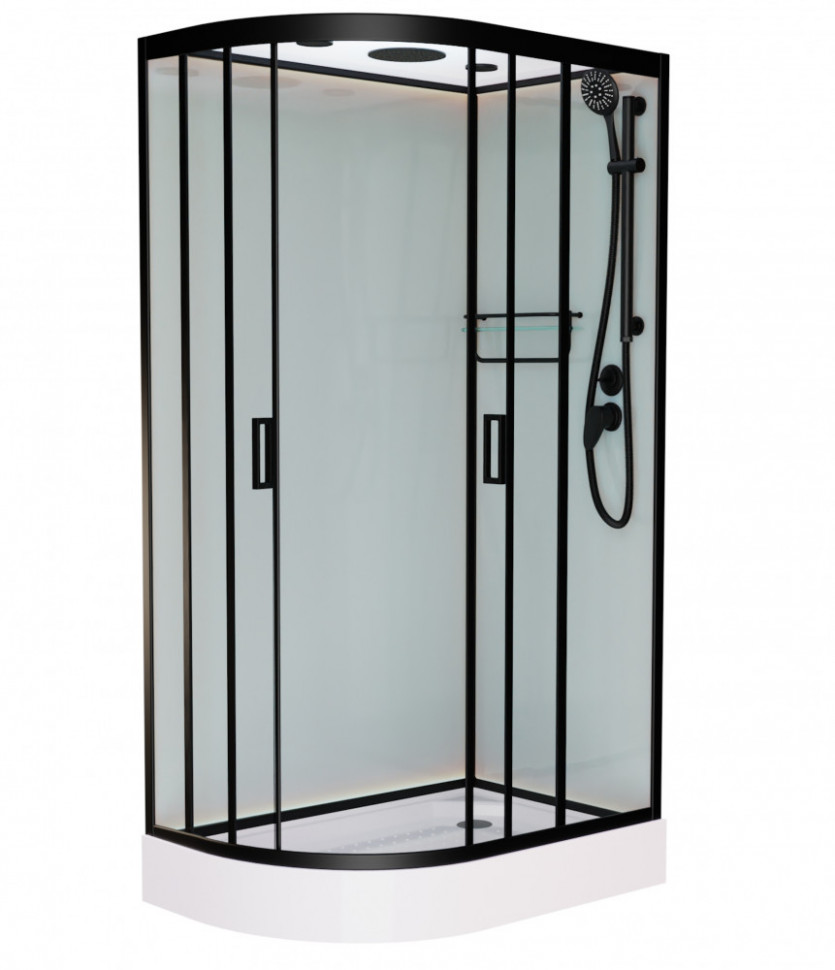 Душевая кабина Frank F411R Black 110х80 см правосторонняя, 114115 