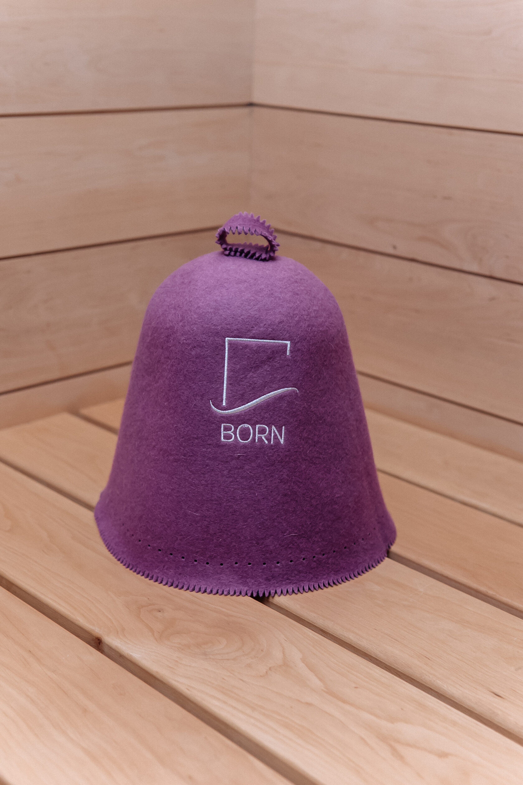 BORN, Шапка банная, колпак для сауны, фетр, фиолетовый 