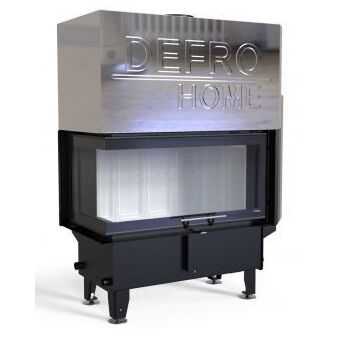 Каминная топка DEFRO HOME RIVA ME BL G SHORT 19 кВт 923/478/500мм с водяным контуром гильотина 