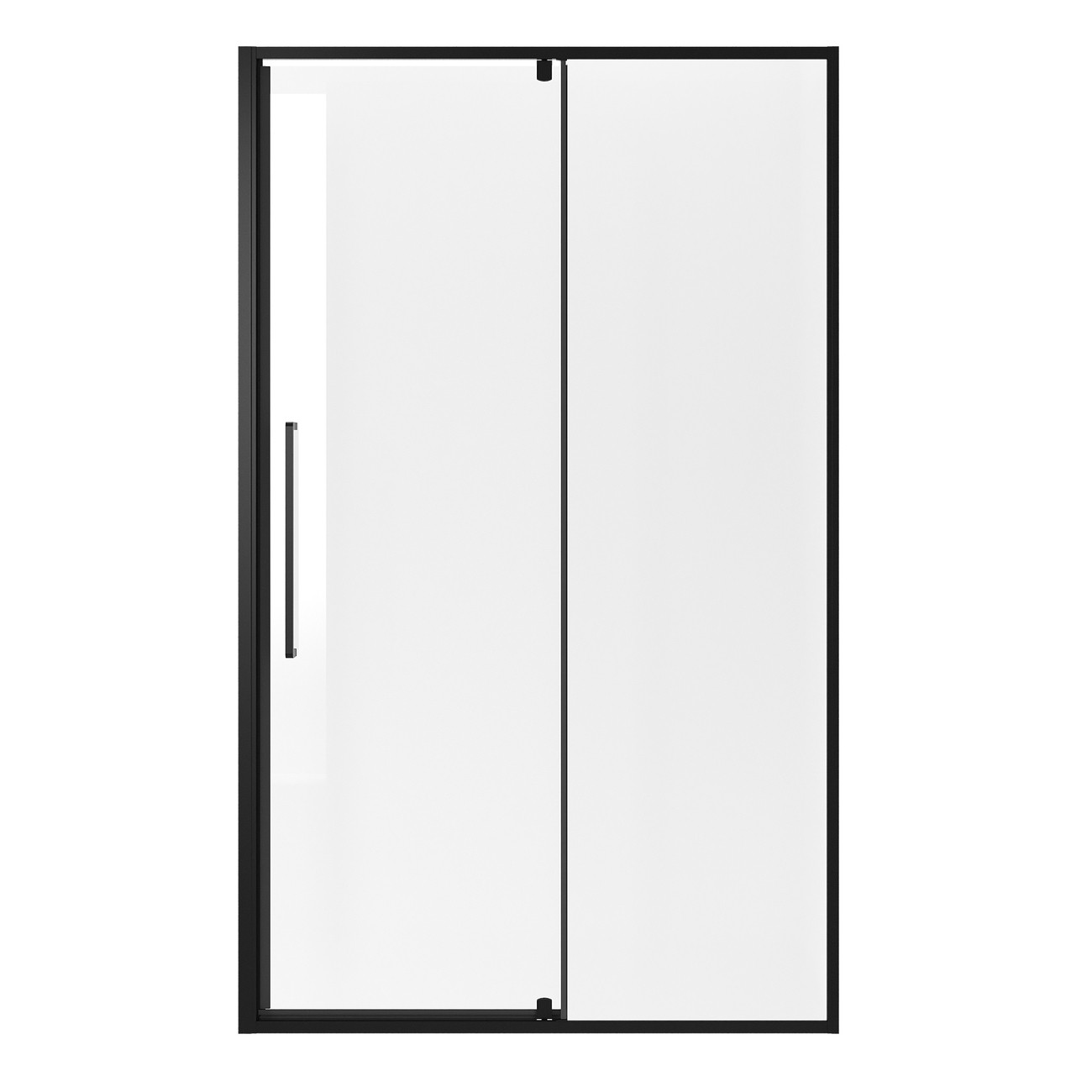 Дверь в нишу Niagara Nova NG-85-12AB (120х195) черный матовый,стекло прозрачное,дверь распашная,1 место 