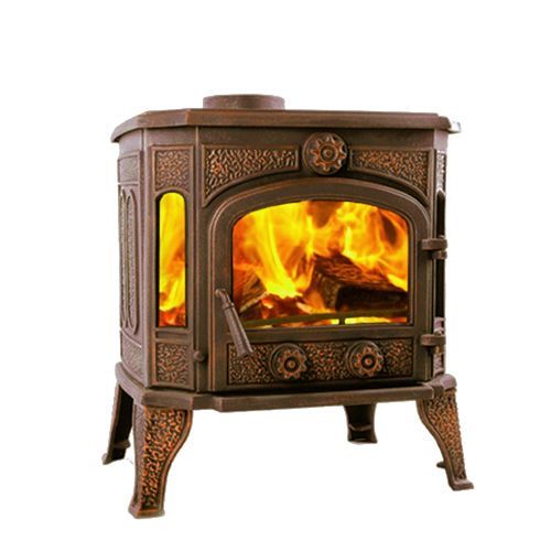 Чугунная печь для дома Harry Flame Оттава патина 