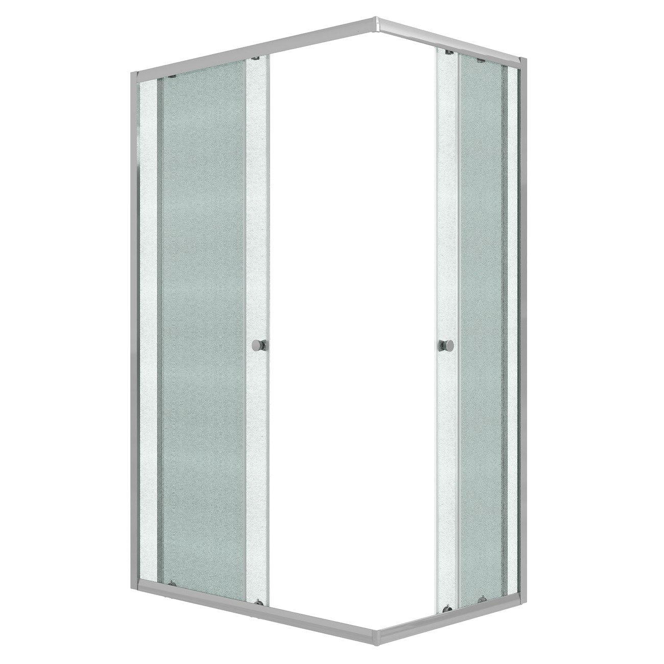 Душевое ограждение Niagara Eco NG-1012-14QMT (120х80х190) прямоугольник,раздвижное,хром,стекло матовое,1 место 