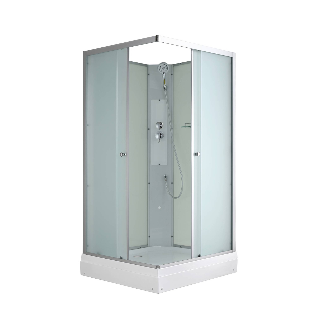 Душевая кабина Avacan CK2090N 78341, 90 х 90 см, без крыши, поддон низкий, стекло матовое, профиль хром 