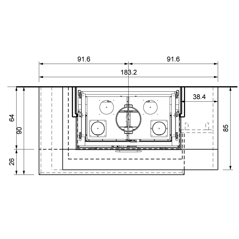 Облицовка KENT dx, под MBL 16:9 3D (Palazzetti) 
