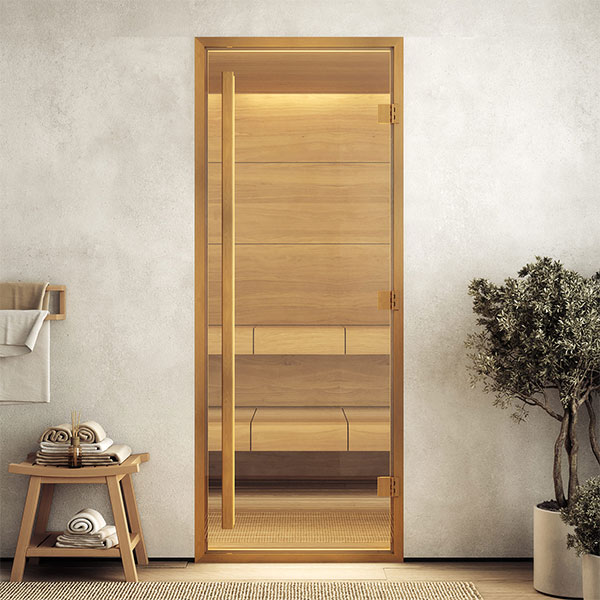Дверь DoorWood Хамам АРТ Wood 12, бронза/прозрачное 0.7/1.8, 0.7/1.9, 0.8/1.9м 