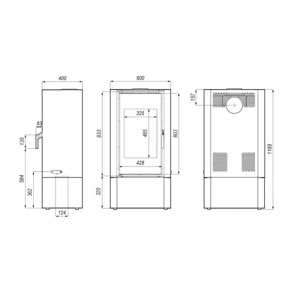 Печь камин DEFRO HOME SOLUM LOG 9кВт красная сталь 