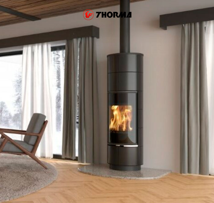 Печь DELIA PLUS CERAMIC, чёрный/керамика чёрная (Thorma) 
