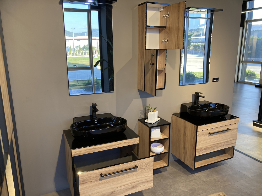 Тумба под раковину Orka Knidos 3001004, 90 см, подвесная, цвет Legnano 