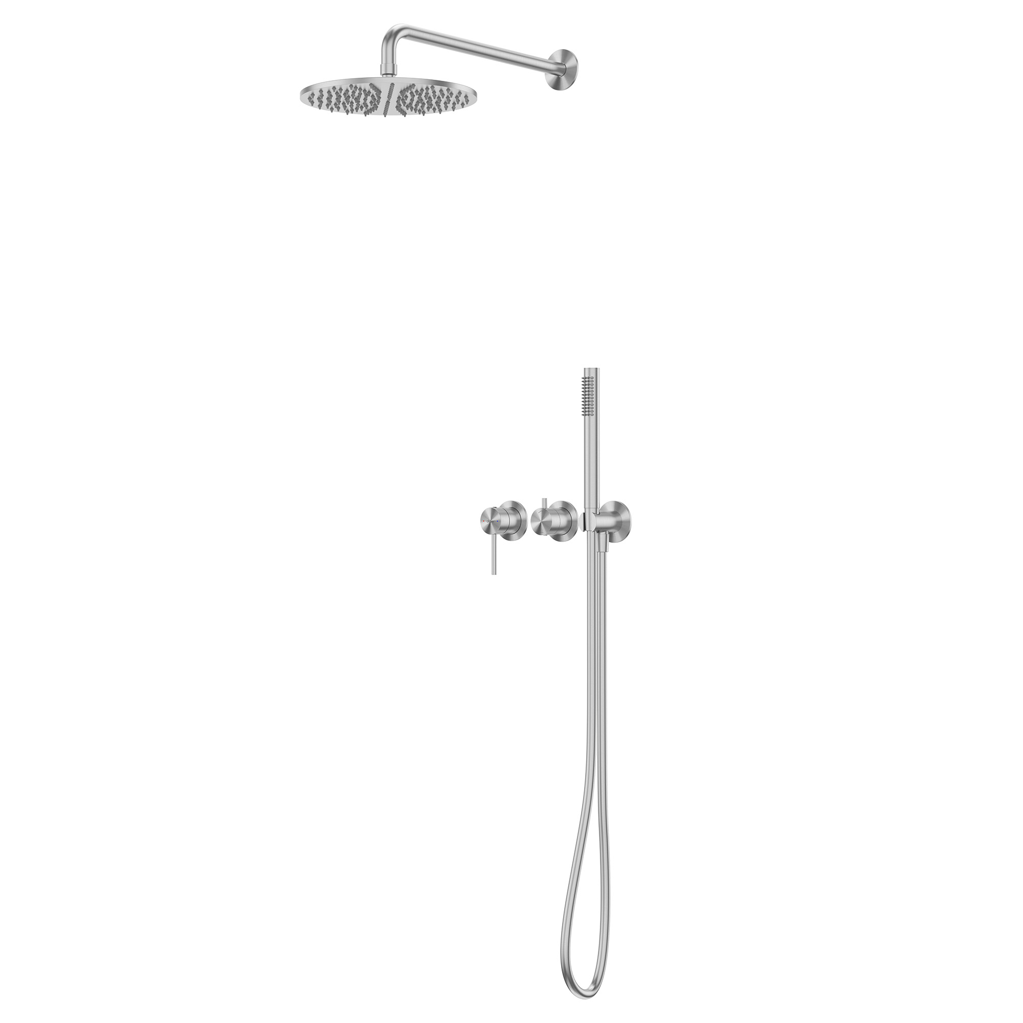 Душевая система Abber Wasser Kreis 316 AF8118BST, цвет сталь брашированная 