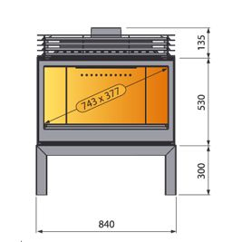 Печь LCI 9 GDFs Stove (Liseo Castiron) 