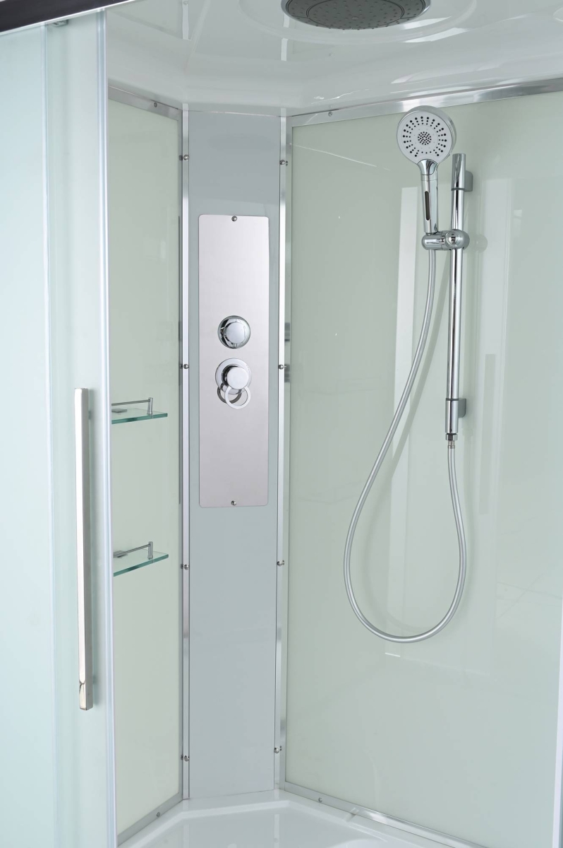 Душевая кабина AvaCan EM5812L/EM5812R 78196/78190, 120 x 80 см, с крышей, поддон высокий, левая/правая, стекло матовое, профиль хром 