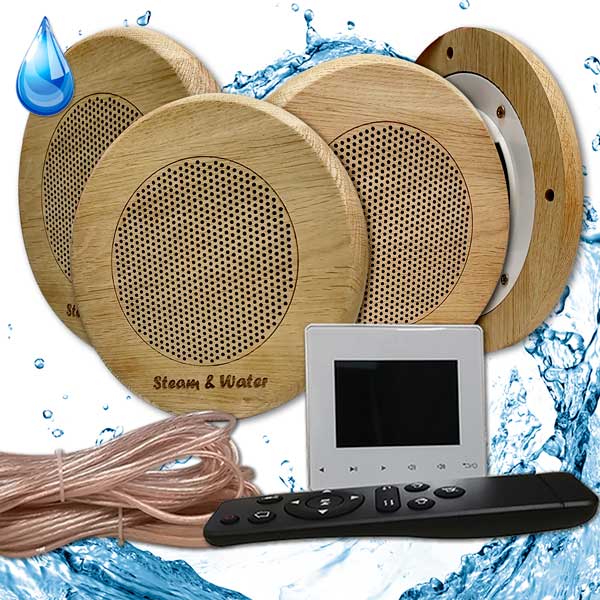 Комплект акустической системы Steam & Water 4 white SAUNA (круглый) 