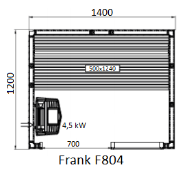 Финская сауна Frank F804 140х120x210 см кедр, 8152 