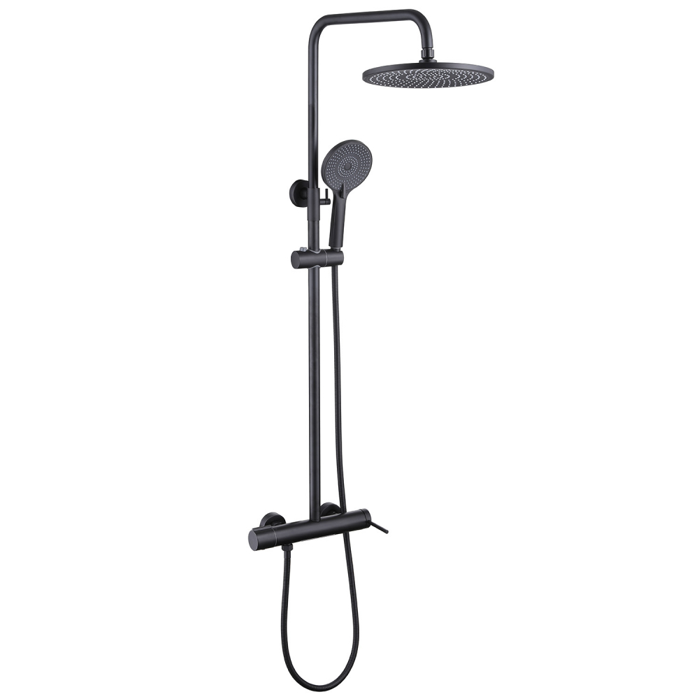 Душевая система Abber Emotion AF8816B, цвет черный матовый 