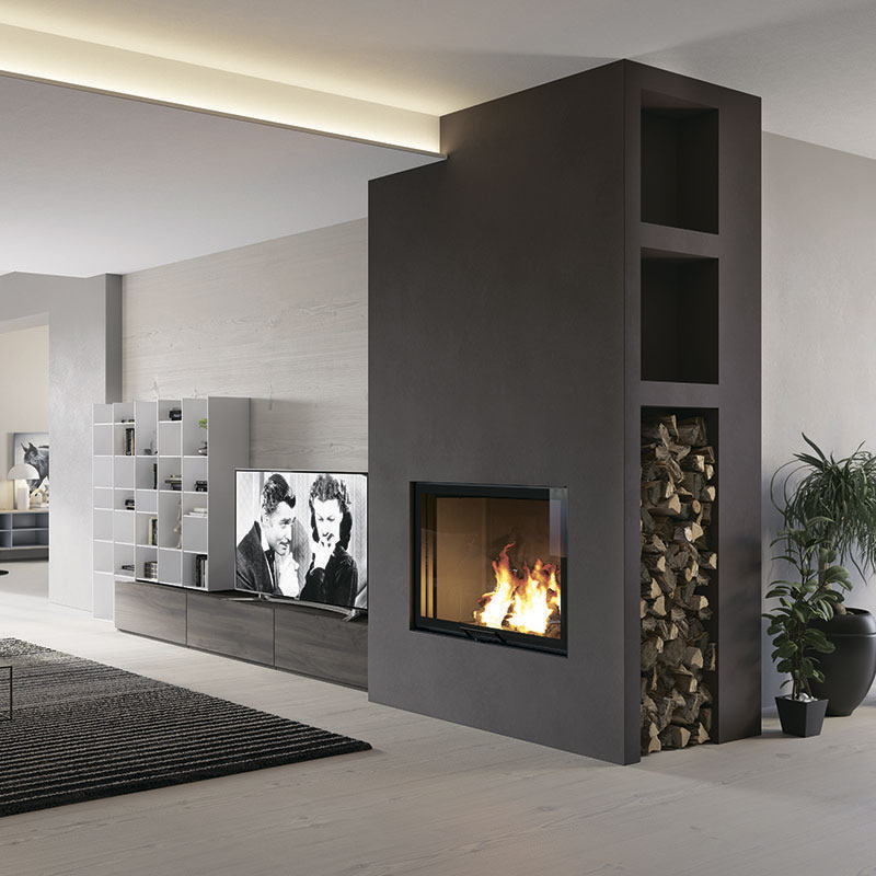 Каминная топка BLOKK 90 V NERO (EdilKamin) 