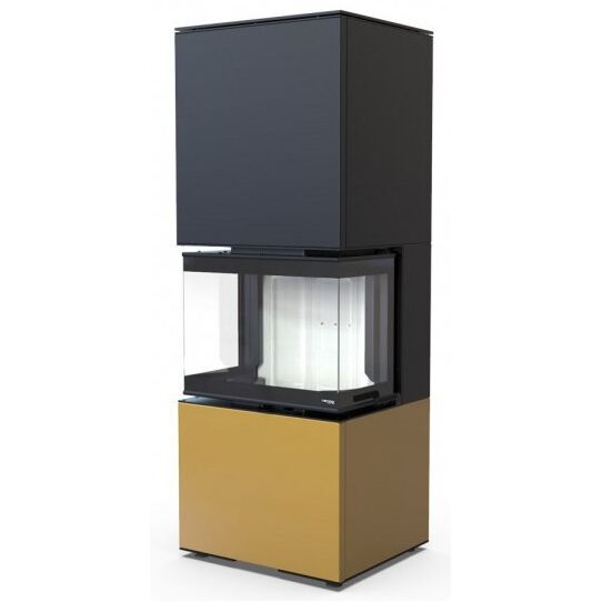 Печь камин DEFRO HOME INTRA XSM C VER COMPACT 1, 8 кВт золотая сталь 