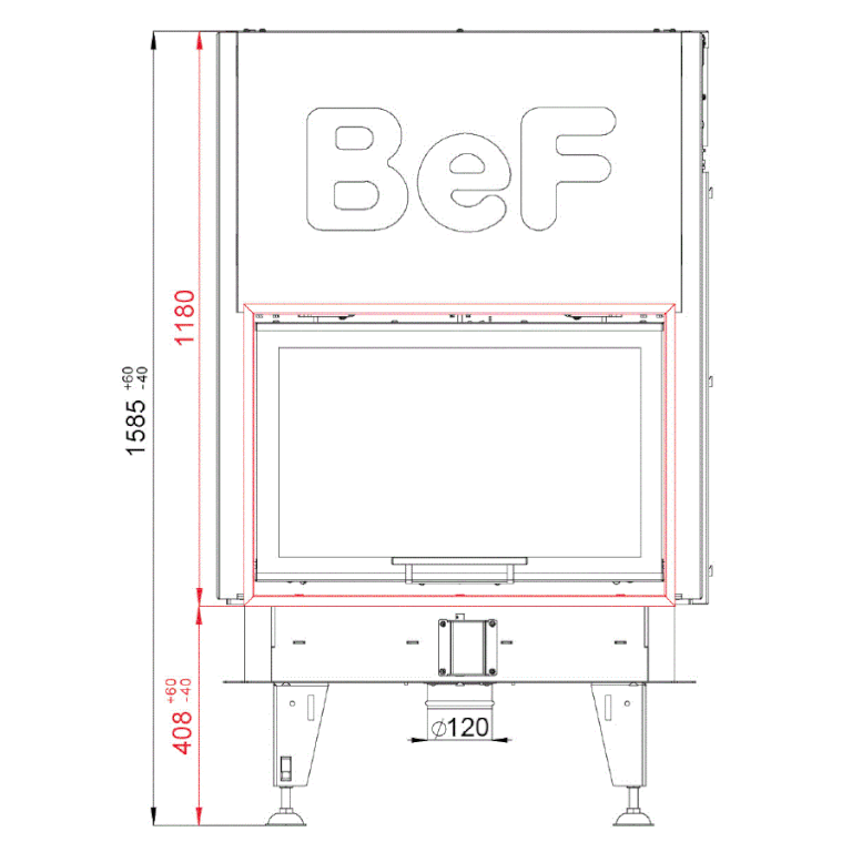 Каминная топка BeF Twin V 8 N Aquatic II 