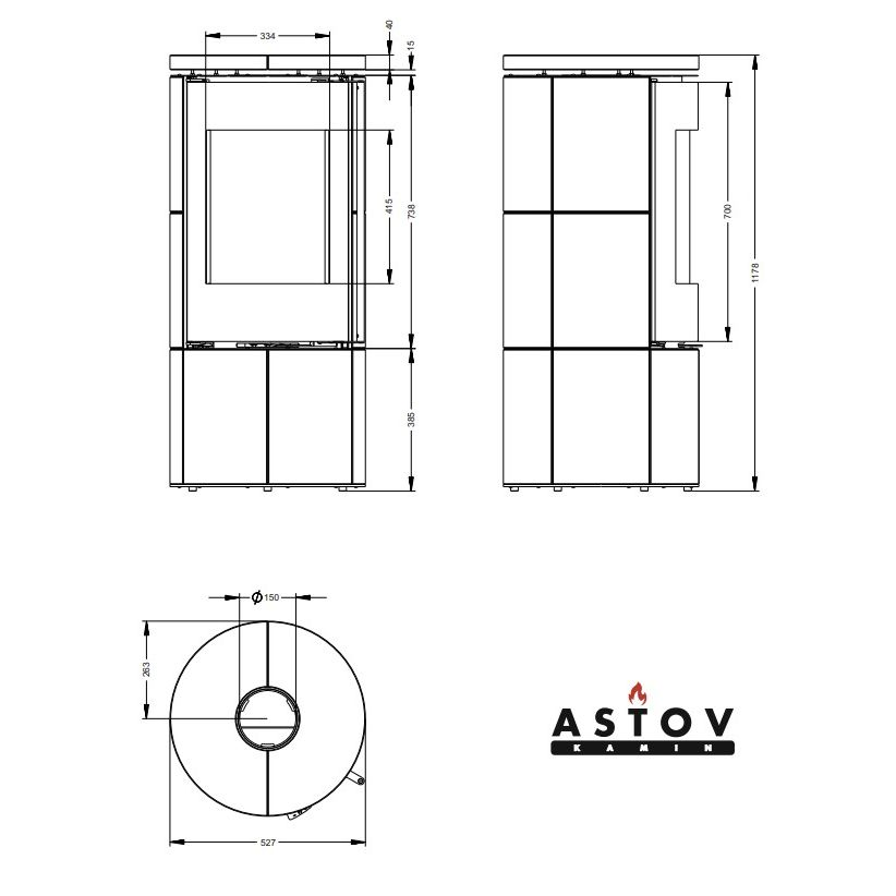Печь камин Астов R1.0 K MAX песчаник 