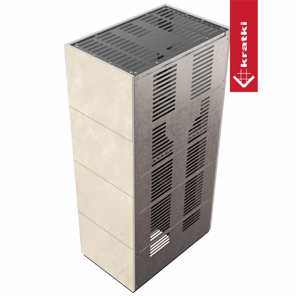 Каминокомплект Kratki PRO FLOKI BOX OXIDE BIANCO 