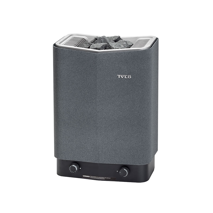 Печь для сауны TYLO Sense Sport 6 (Встроенное управление, 6,6 кВт, 4-8 м³, серый цвет, 20 кг камней) 