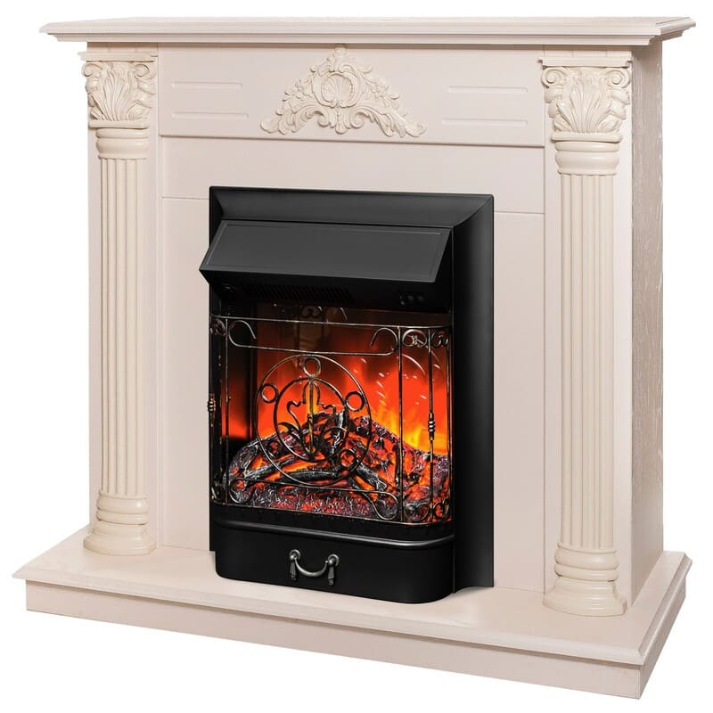 Камин RealFlame Stefania WT-F612 с очагом Majestic Lux Black 