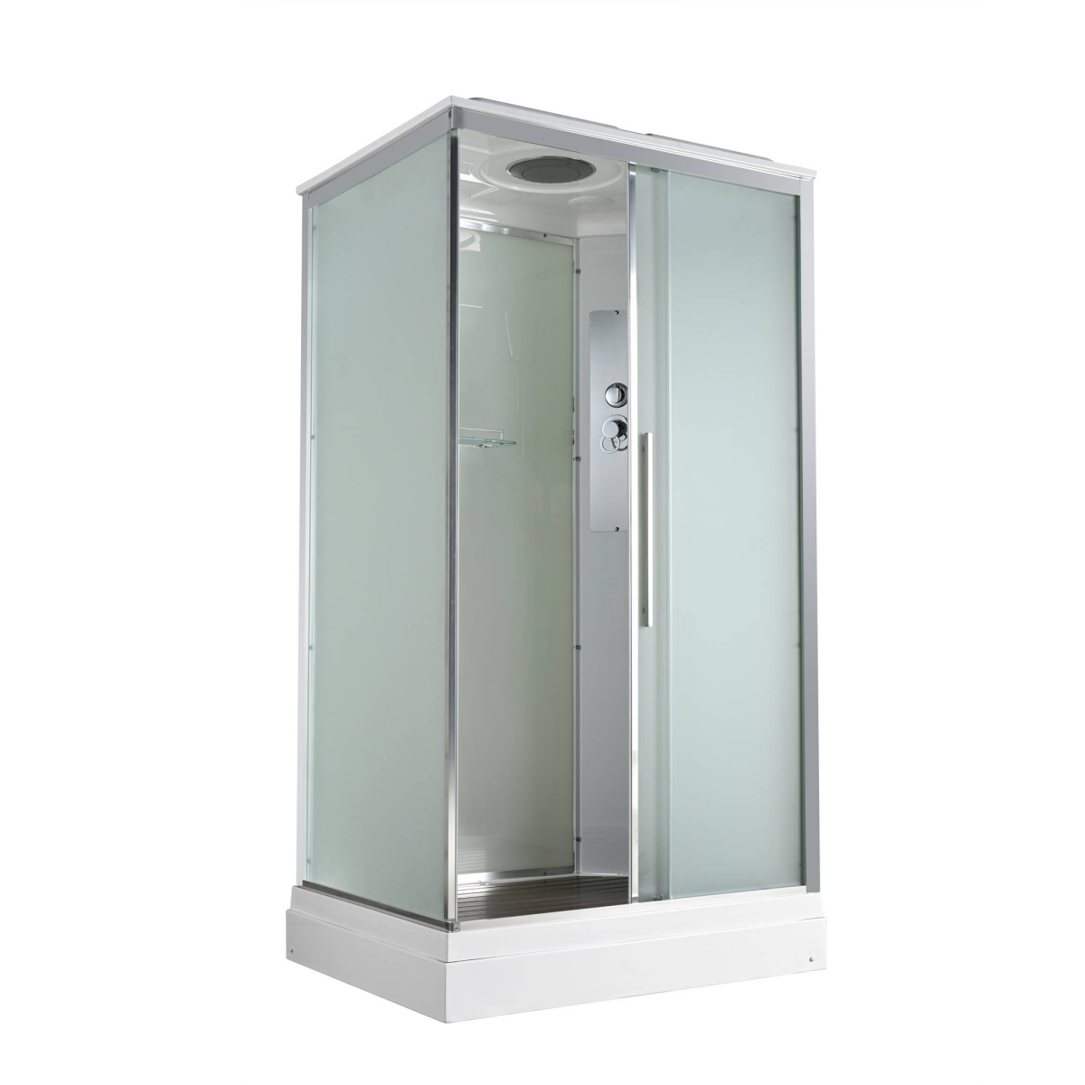 Душевая кабина Avacan KD2912 78223, 120 х 90 см, с крышей, поддон низкий, стекло матовое, профиль хром 