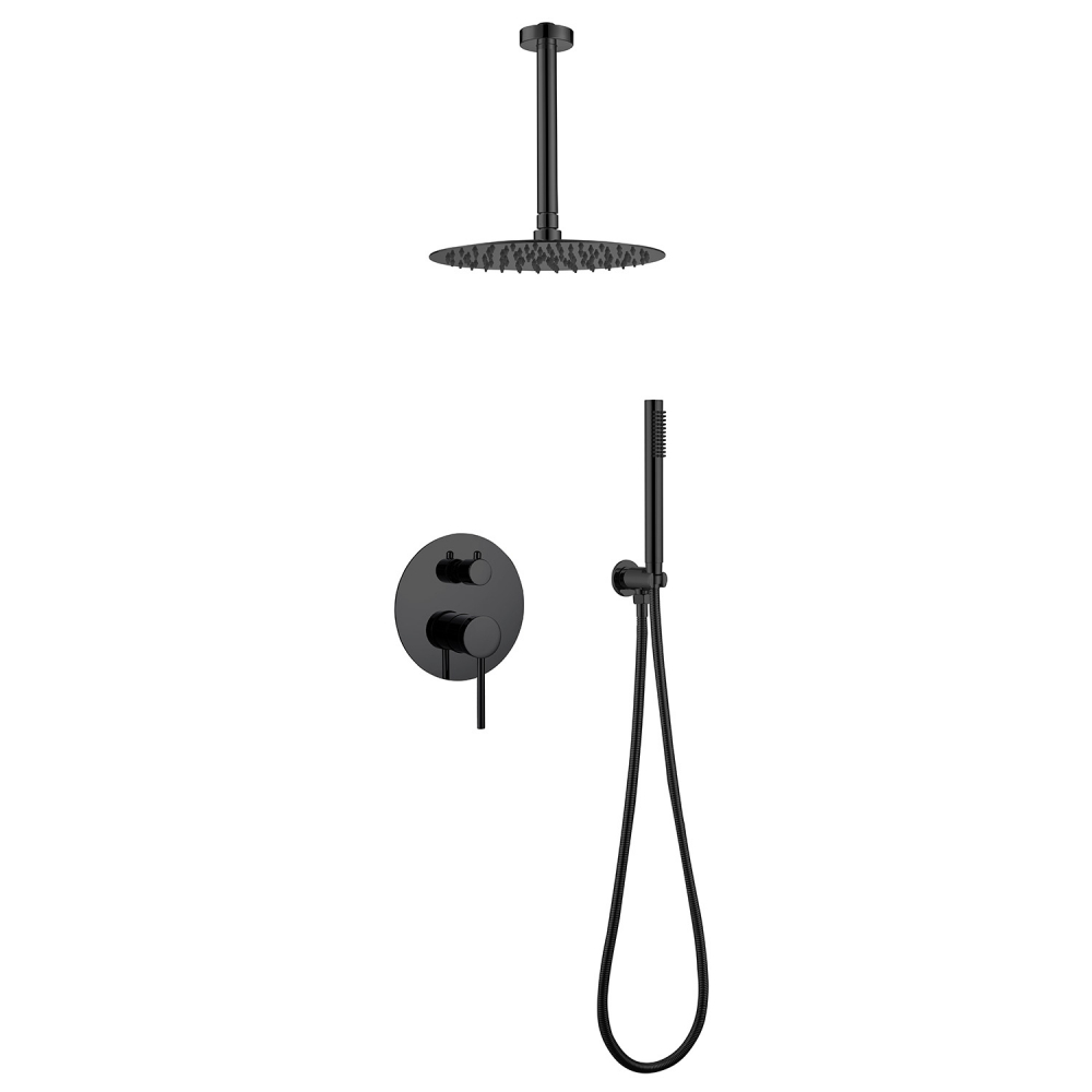 Душевая система Abber Emotion AF8821B, цвет черный матовый 