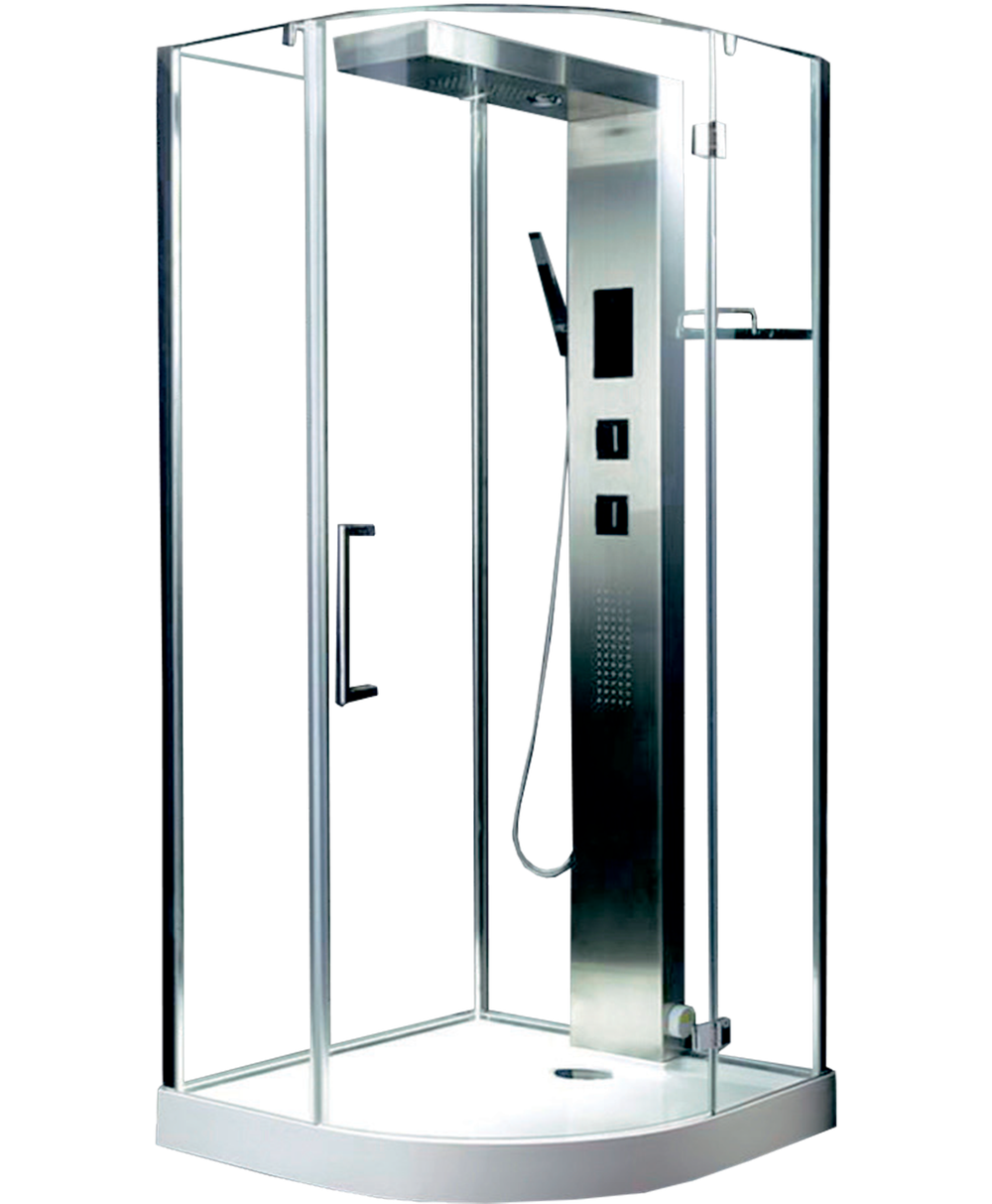 Душевая кабина Timo Armo Premium H-506, 90 x 90 см, c крышей, средний поддон, с гидромассажем, стекла прозрачное, профиль хром 