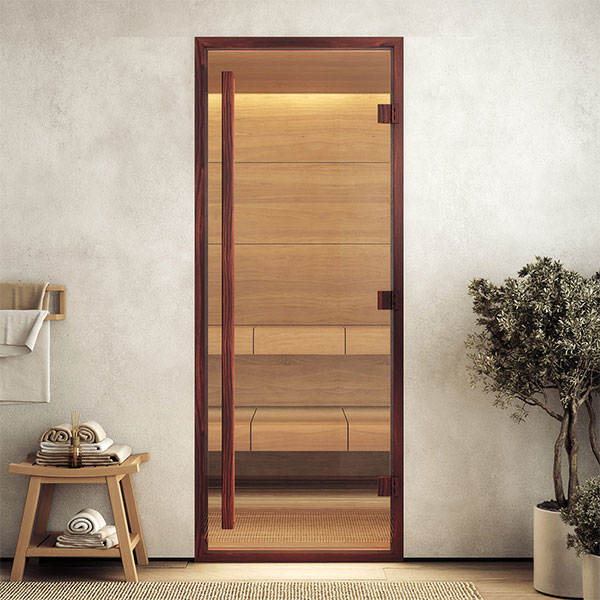 Дверь DoorWood Хамам АРТ Wood 52, бронза/прозрачное 0.9/2.0, 0.7/2.1, 0.8/2.1, 0.9/2.1м 