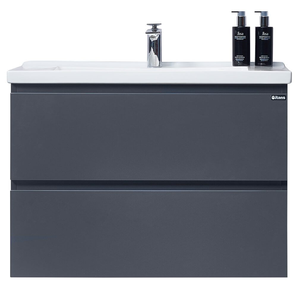 Тумба с раковиной Orans BC-4023-600 60 см подвесная, графит матовый 