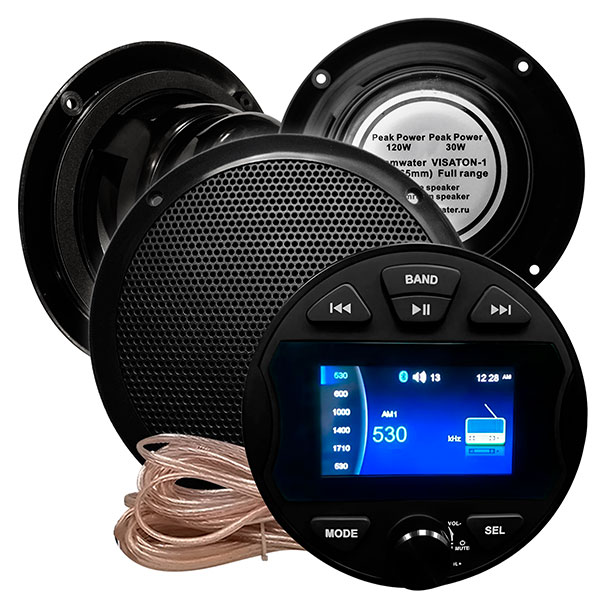Комплект влагостойкой акустики Steam Water Aqua Music DB004 VISATON черный 3 