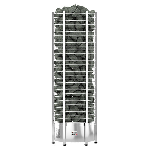 Электрическая печь SAWO TOWER TH6-120NS-P (12 кВт, нержавейка, круглая), выносной пульт (пульт и блок мощности докупаются отдельно) 