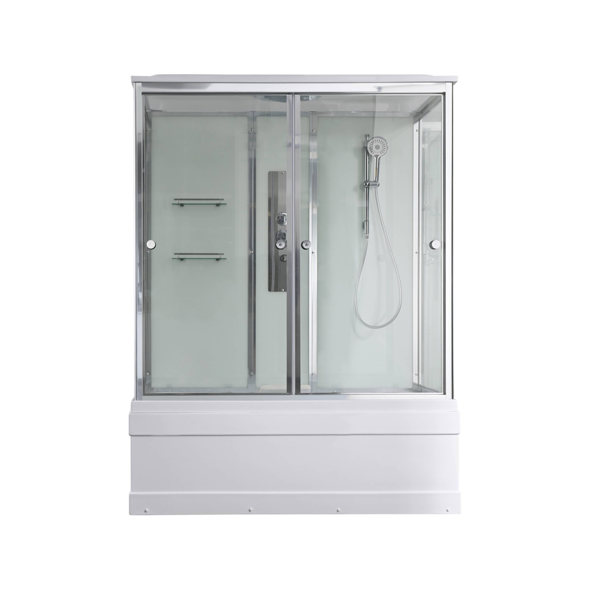 Душевой бокс AvaCan V5016 78257, 160 x 85 см, с крышей, поддон высокий, стекло прозрачное, профиль хром 