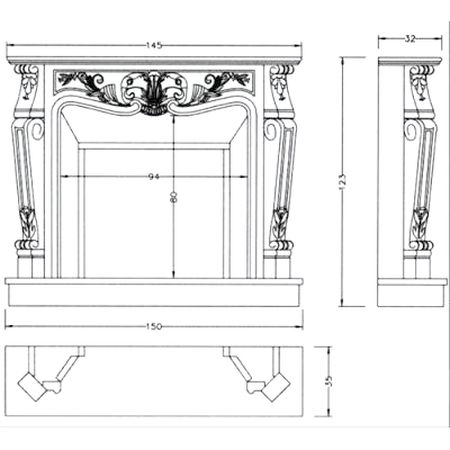 Портал DONATELLO, Blanco Statuario, Univers II (Crumar) 