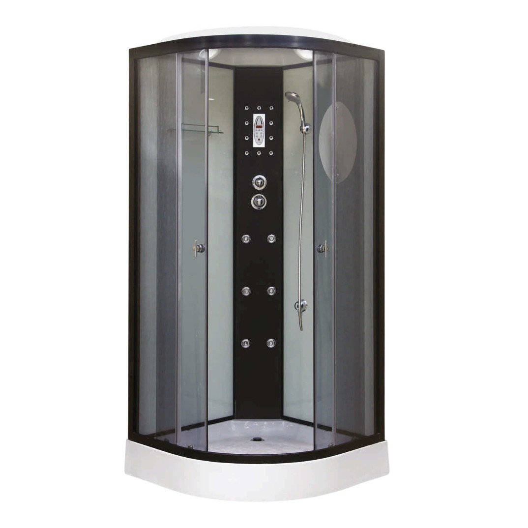 Душевая кабина Niagara Ultra NG-1902-01 (100х100х220) низкий поддон(16см),черный,стекло тонированное,4 места 