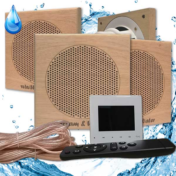 Комплект влагостойкой акустики SW 4 White Standart Sauna (квадратная) 